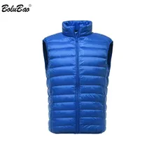 Бренд BOLUBAO, мужская куртка без рукавов, зима, мужской Ультралегкий пуховый жилет, пальто, мужской модный жилет, теплая верхняя одежда