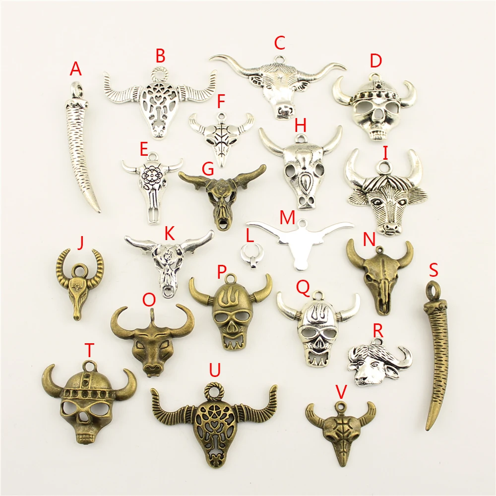 10 Pcs Animal Cow Cow Horns Charms Pendant For DIY Jewelry Making Handmade Bracelet Necklace Key Chain Bag Accessories M049 10 Pcs Animal Cow Cow Horns Charms Pendant For DIY Jewelry Making Handmade Bracelet Necklace Key Chain Bag Accessories M049