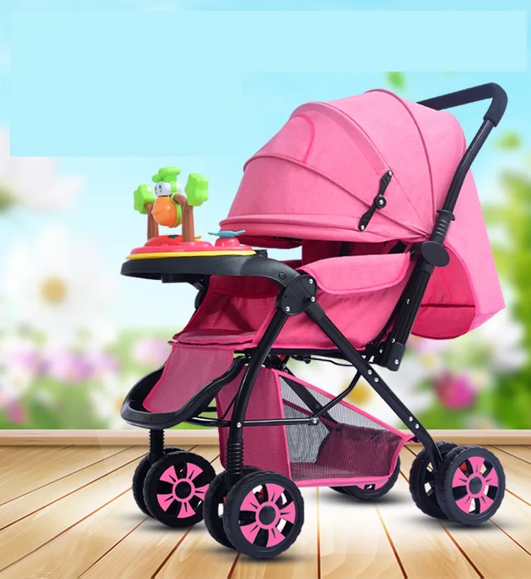 

Baby stroller Widening and Lengthening of High Landscape Reclining folding stroller Four Seasons General