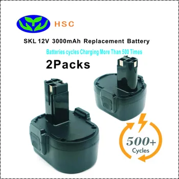 

2PCS SKL12A 3000mAh 12V NiMh Battery Replacement SKL 120BAT,2484-04,2467-03,2467-02,2468-02 Original Battery