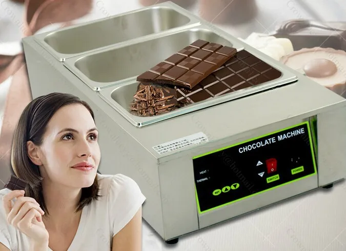 12kg capacity 3 Lattices commercial Electric Chocolate melter pot Chocolate Warmer Machine Melter Machine