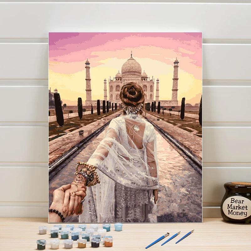 

Drawing By Numbers Acrylic Paint On Canvas Oil Painting Kits Figure DIY Wall Picture For Living Room Home Decoration Art 40x50cm
