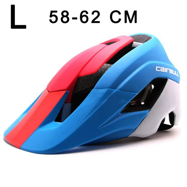 Велосипедный шлем, ультра-светильник, велосипедный шлем на холме, велосипедный шлем, EPS 13 вентиляционных отверстий, цельный, литой, велосипедный шлем для casco bicicleta - Цвет: red bule white L