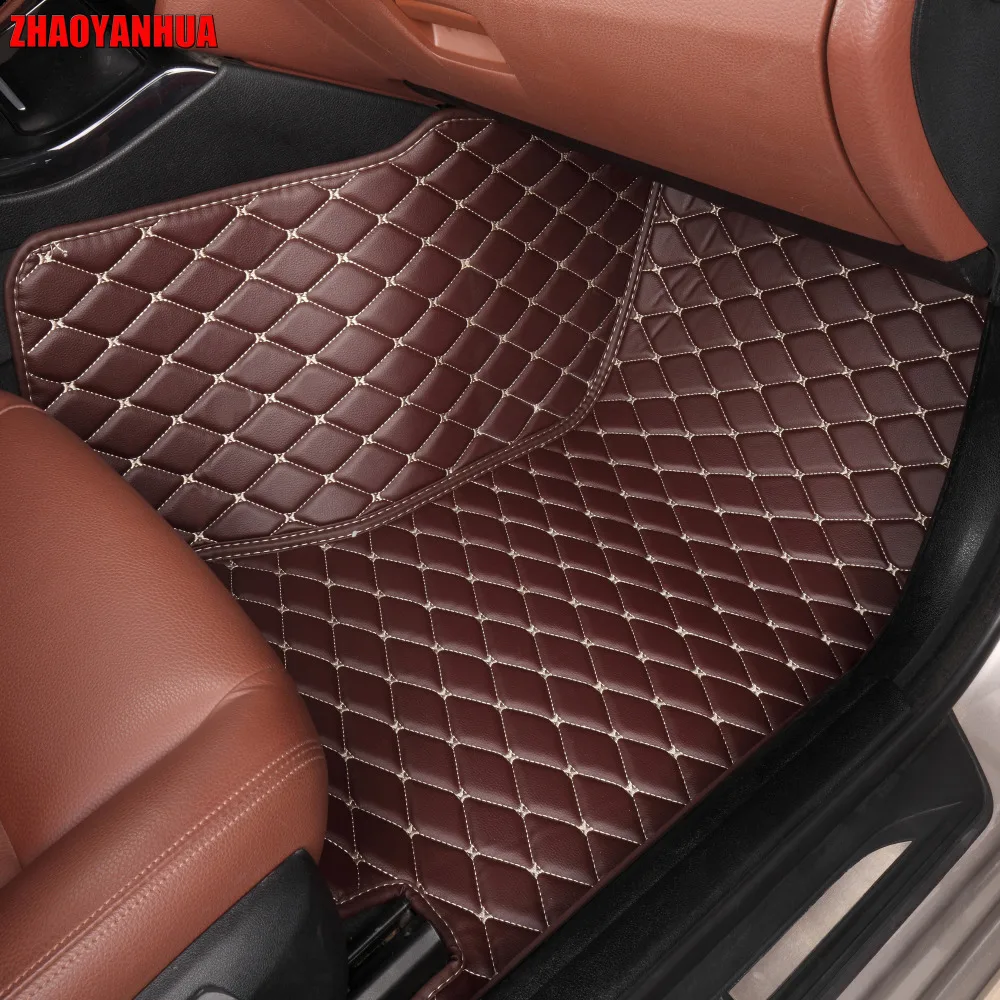 

ZHAOYANHUA Car floor mats Case for Mercedes Benz A C200 E260 CL CLA G GLK300 ML S350/400 leather Anti-slip car-styling carpet li
