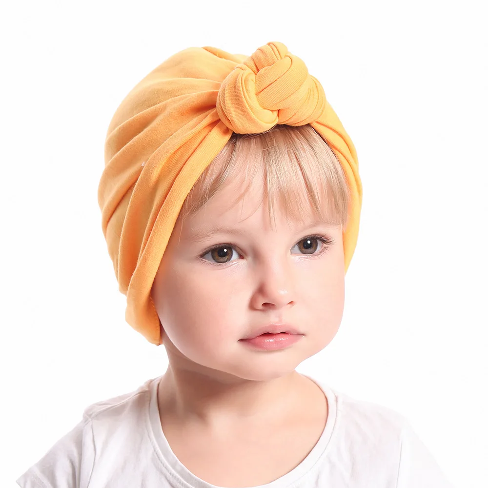 

12 Colors Baby Girl Women knot turban hat Girls Bow Hat Stretchy Cloche Cap Mom and Baby Cotton Hats Kids Caps Children Chapeau