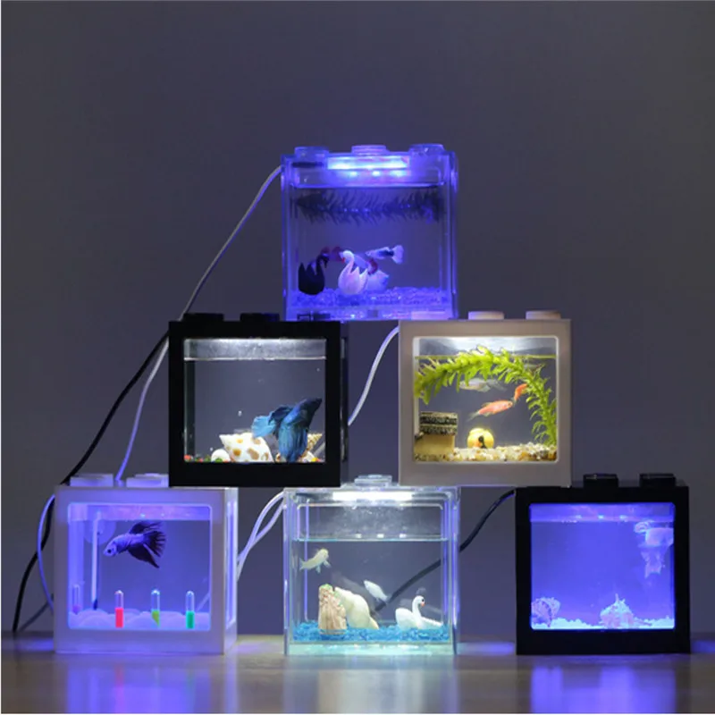 Buy Acrylic Aquariums with Lamp Transparent Tanks