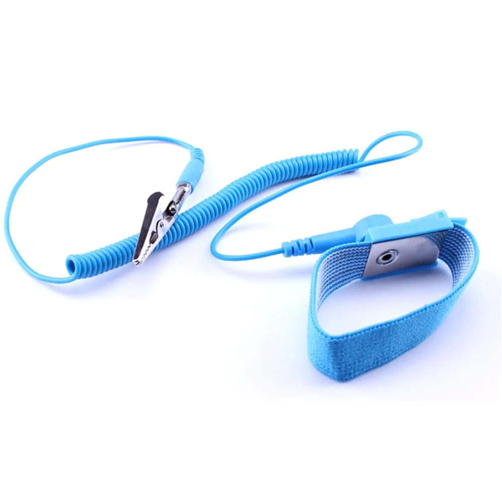 

1 Set Anti-Static Wristband Wired Electrostatic Bracelet Blue Anti-Static Adjustable Wrist Strap