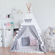 Серая звезда детская игровая палатка индийский детский вигвам игровой домик детская игровая комната вигвам