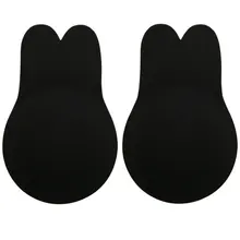 1 пара, невидимый бюстгальтер, модные пикантные наклейки на соски, силиконовая лента, многоразовая наклейка, подушечки для женщин в форме кролика, лифтинг для груди