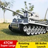 German Tiger 2A6 Battle Simulation Army Military RC Tank 1:18 2.4G Remote Control Tank With Smoke&Sound&BB Bullet&Light Function 1