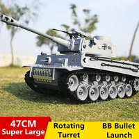 German Tiger 2A6 Battle Simulation Army Military RC Tank 1:18 2.4G Remote Control Tank With Smoke&Sound&BB Bullet&Light Function 1