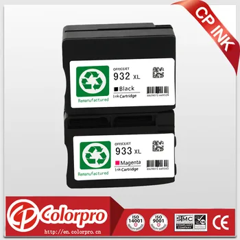 

4 pieces Remanufactured for HP 932xl 933xl ink cartridge for HP Officejet Pro 6100 6600 6700 7100 with chip show ink level