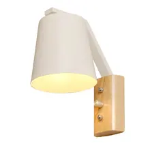 Modern Wall Sconce Wood Wall Lights Fixtures LED Black White Wall Lamp Up Down for Home Lighting Indoor Bedside Stair Bedroom