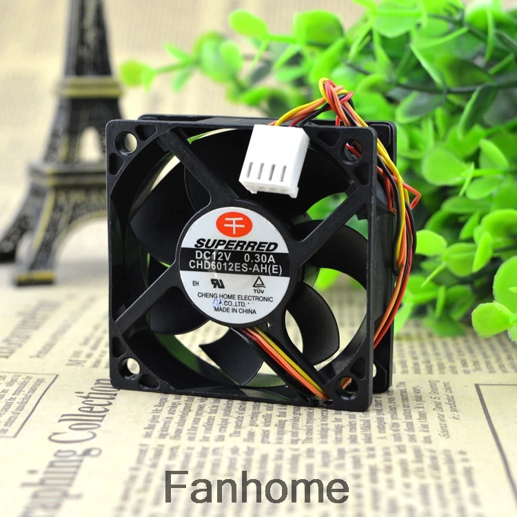 For thousand red CHD6012ES-AH 6CM6020 12V0.30A 4-pin PWM mute cooling fan | Компьютеры и офис