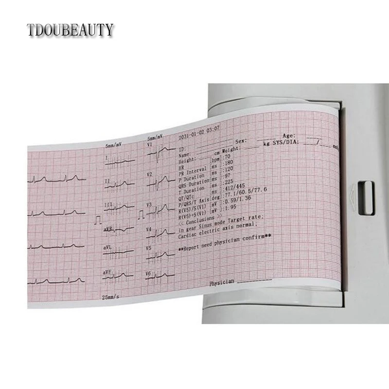 Thermal paper Roll ECG Paper 110mm*20M ecg paper for CE Marked Digital 12 Leads 3/6 Channel ECG Machine ECG600G Insulation Paper (1Pcs)