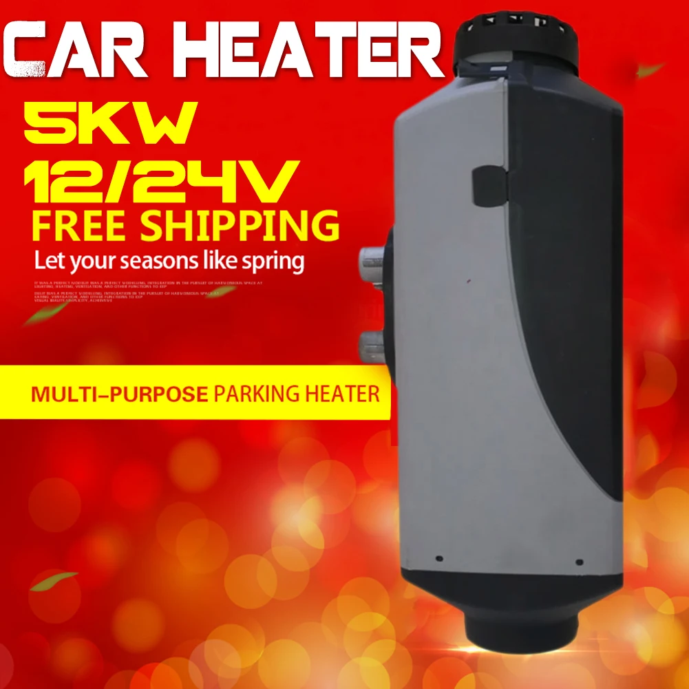 Car heater 5KW 12V 24V air diesel heater parking heater with remote control LCD Switch display RV, camping trailer, truck, boat