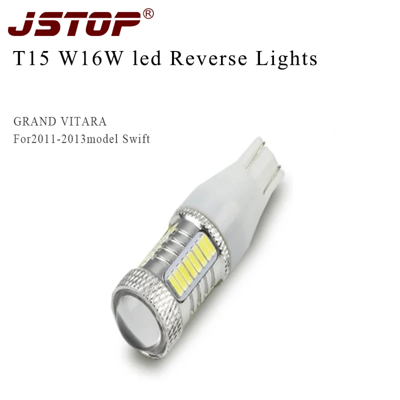 JSTOP Grand Vitara led high quality lamp 12v canbus bright backup bulbs T15 w16w 4014smd 6000k