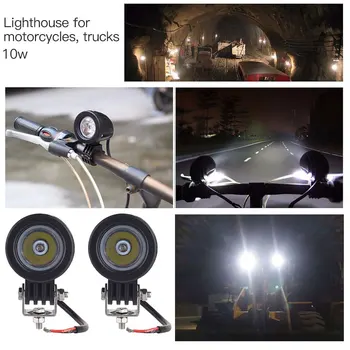 

Vehemo 10W LED Car Fog Driving Light Lamp Fits Motorcycle Truck Lighthouse Waterproof