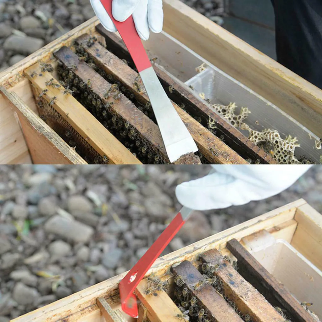 

1Pc Multifunctional Bee Scraper Beekeeping Tool Stainless Steel Cut Honey Wood 23.5*4cm Multi-function cutting knife Hot Sale