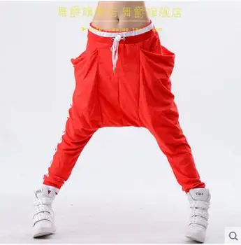 

2017 New Fashion Hip Hop Dance Big Crotch Cross Pants Sweatpants Stage Performance Costumes Harem Hip hop dance Pants Trousers