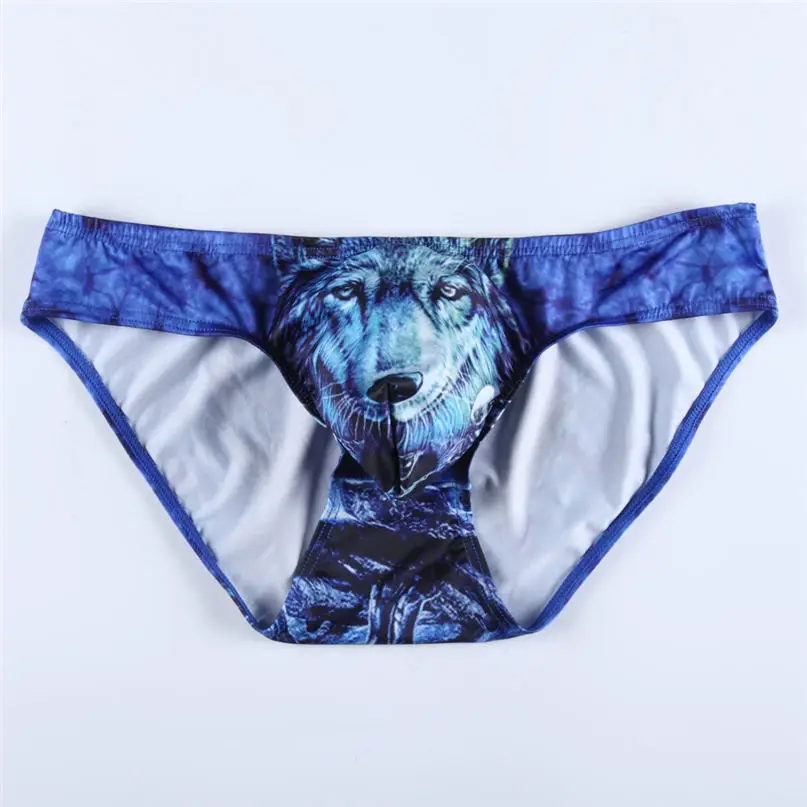 Swim Briefs Man Sexy 3D Print Underwear Cotton Soft Breathable Pouch Boxer Underpants Underwear All Seasons Panties #2d27 (33)