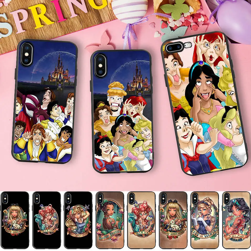 

Tattoo Princess Case For Samsung galaxy a8 2018 Cases Ariel Alice Case For Samsung a5 j5 2017 Soft Silicone Cover