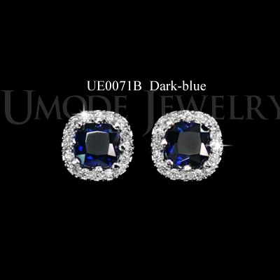 UMODE Four Color Crystal Options Summer Gift Party Cute Square Stone Post Stud Earrings For Women UE0071