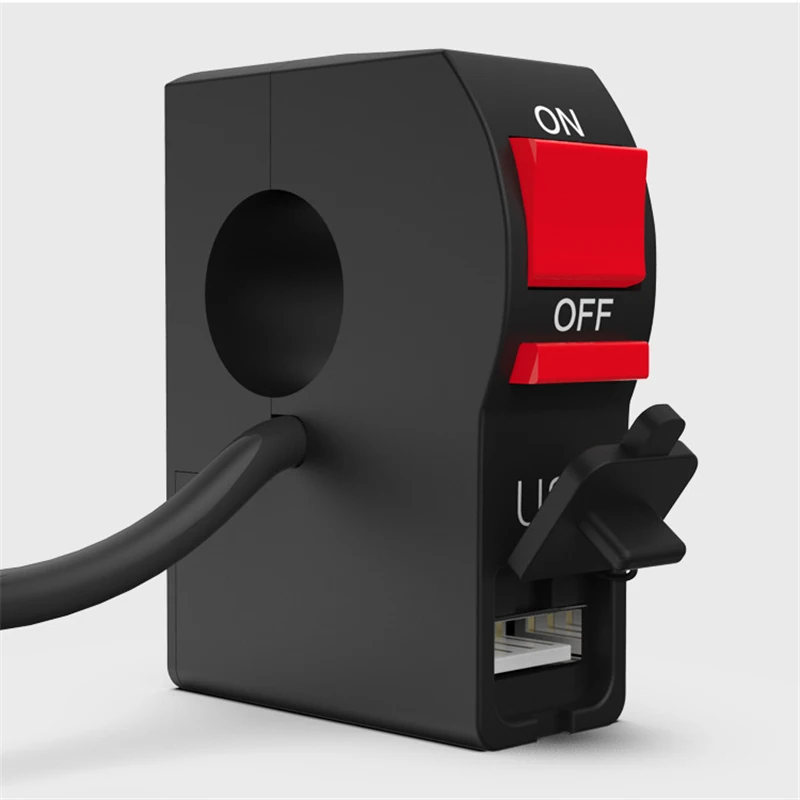 

22mm 7/8" Universal Motorcycle Handlebar Start Flameout Switch ON OFF Button With USB Charger For Yamaha ATV 4 Wire Connectors