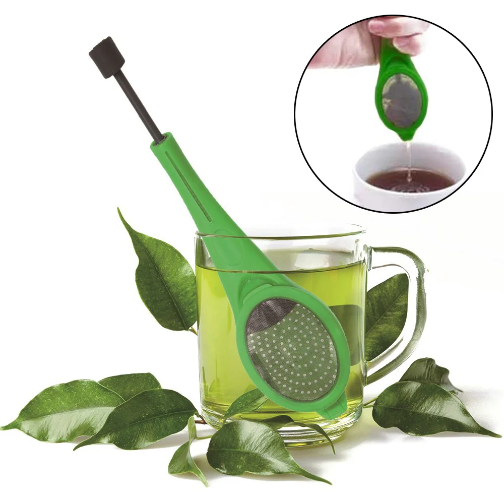 

Tea Infuser Built-in Plunger Strainer Food Grade Silicone Infusers Sieve for Tea Filter Infusers Teas for Brewing Teas Infusions