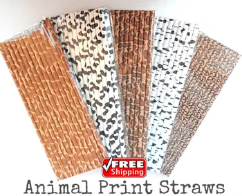 

Free Shipping 2500pcs Animal Print Paper Straws Mix-Cheetah,Leopard,Giraffe,Cow,Zebra Safari Party Straws,Zoo,Jungle, Straws