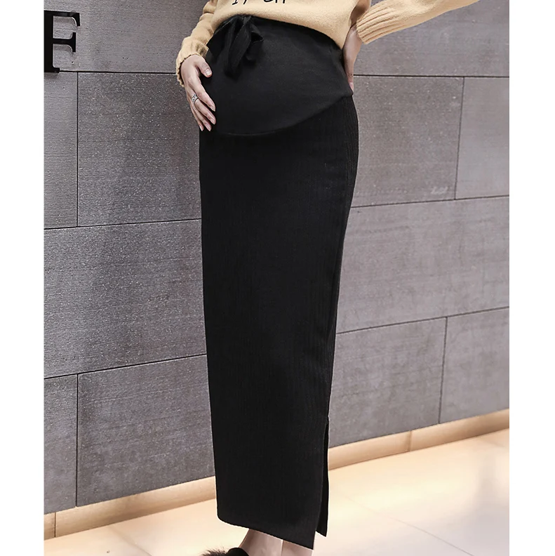 HziriP, юбки до середины икры для беременных, простая юбка для беременных, трикотажная, повседневная, женская,, летняя, однотонная, новая, стильная, свободная, 2 цвета
