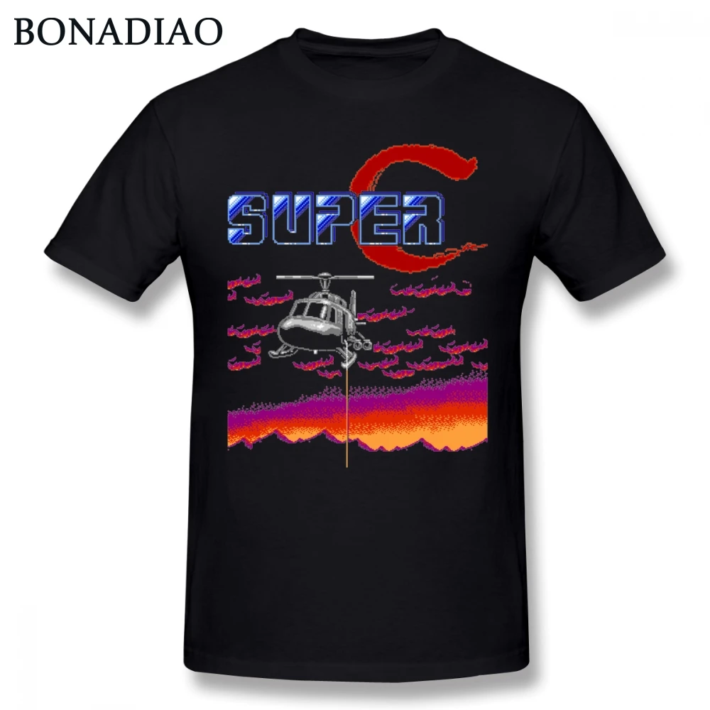 

100% Cotton Hipster Super Contra NES FC Console Game Tee Shirt MenMan Short Sleeve Free Shipping Homme T Shirt
