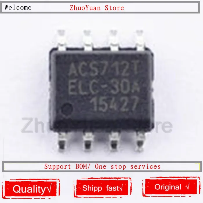 10 Stücke Strom 30A ACS712ELCTR-30A-T SOP8 Sensor 5V Bi oc