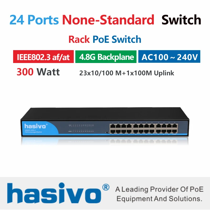

24 port 10/100Mbs PoE Switch None standard POE with 1 Uplink Port Power over Ethernet Switch Adapter for Wireless AP IP camera