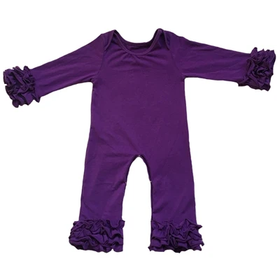 New Ruffle Multicolor Cotton Solid Floral Animals Plaid Print Romper Newborn Baby Girls Long Sleeve Pajama Sleepers Leg Outfit black baby bodysuits	 Baby Rompers