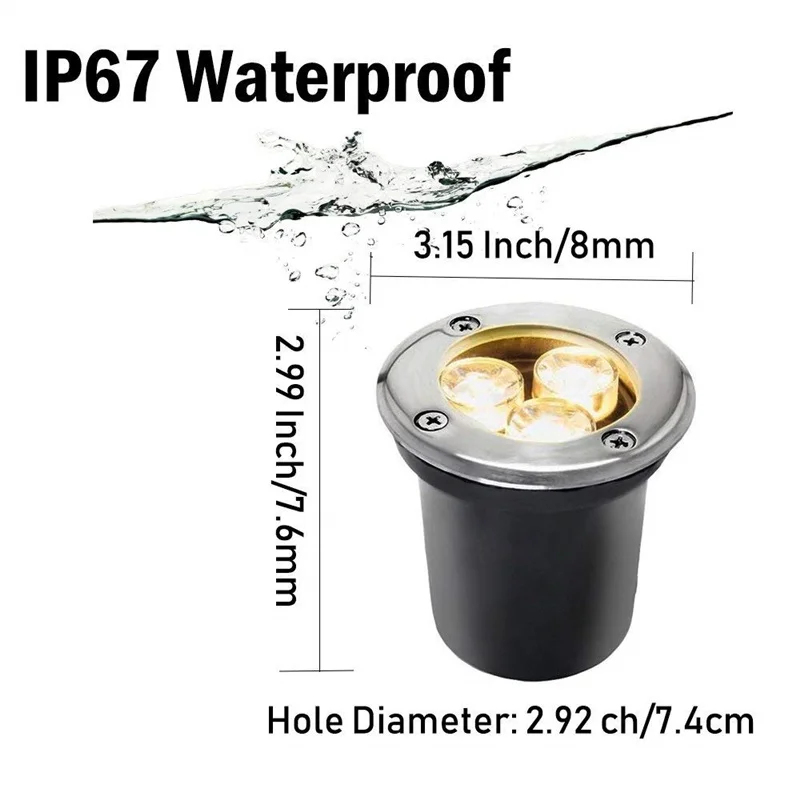 Водонепроницаемый IP67 5 Вт светодиодный подземный светильник, напольный светильник для наземного сада, напольный светильник s, наружный Grondspot, лампа для похороненного двора, ландшафтный светильник
