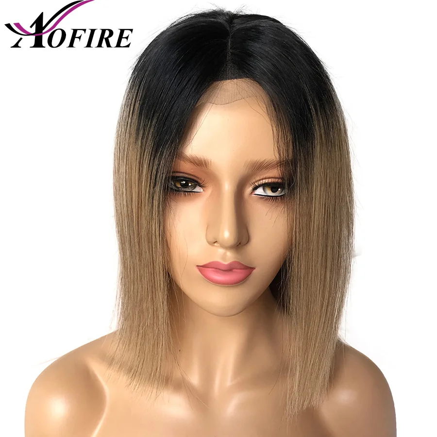 

13x4 Lace Front Human Hair Wigs Pre Plucked Brazilian Straight Remy Bob Hair Wig With Baby Hair For Black Women Bleached Knots