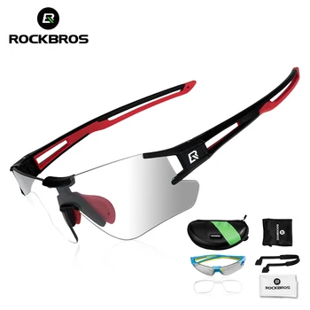 

ROCKBROS Photochromic Cycling Glasses Bike Bicycle Glasses Sports Men's Sunglasses MTB Road Cycling Eyewear Protection Goggles