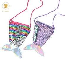 Oswego портмоне с блестками кошелек для девочек хвост русалки женский кошелек для монет наушник Детский кошелек на молнии сумка карман кошелек