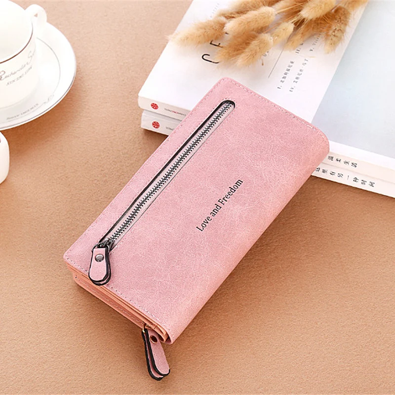 

Female wallets and purses Famous luxury brand long organizer wallet cellphone zipper card holder travel women checkbook wallts