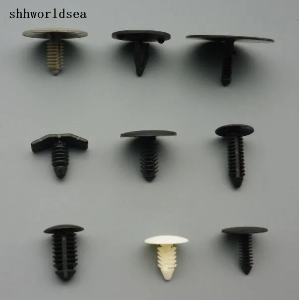 shhworldsea 500PCS auto clips fasteners fascia to bumper headliner cowl
