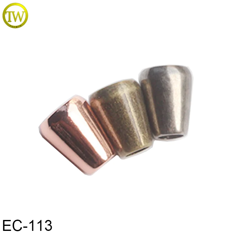 EC113 metal cord stopper Zinc alloy Metal Drawstring Cord End For
