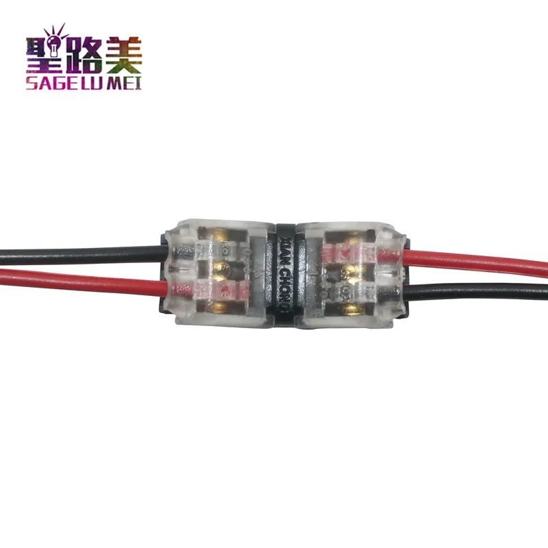 

2pcs/lot For LED Strip Wire Cable Electrical Crimp Terminal Blocks Conductor AWG22-18 1-2pin Quick Splice Wire Wiring Connector