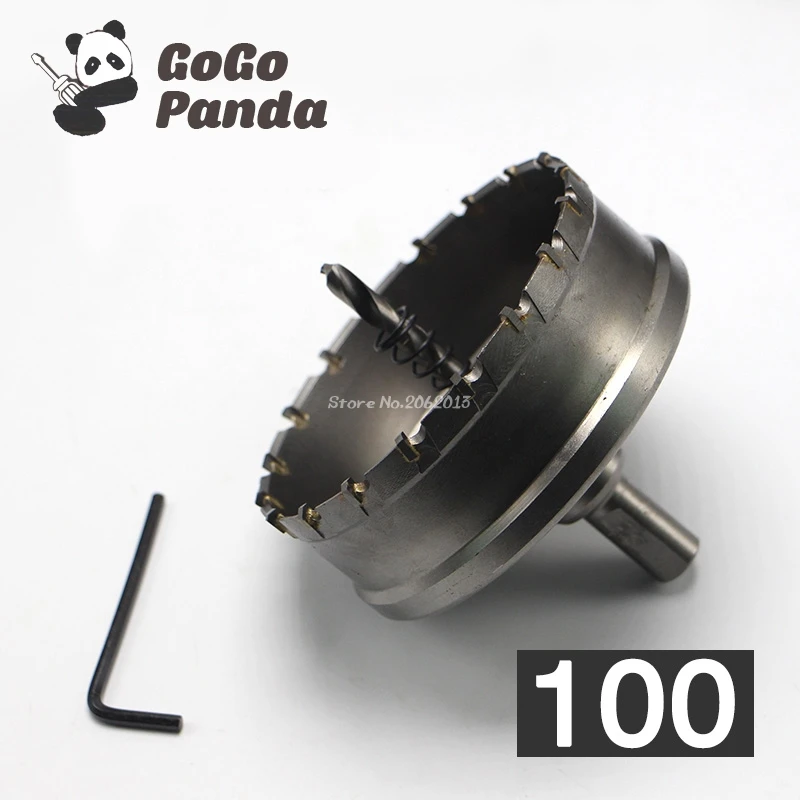 

GoGoPanda High Quality 100mm Core Drill Bit Hard Alloy Metal Hole Saw for Steel Metal Alloy Metal Working 3.94