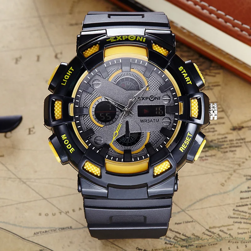 New Luxury Brand Mens Sports Watches Dive Digital LED Military Watch Men Fashion Casual Electronics Wristwatches