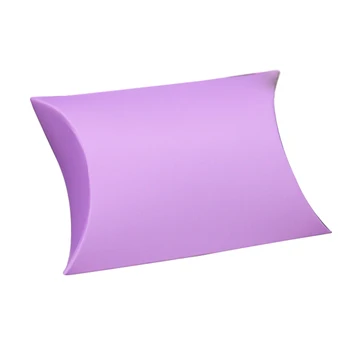 

UESH-100 pcs Cushion Wedding Favor Paper Gift Box Candy Boxes Kraft Gift boxes (purple)