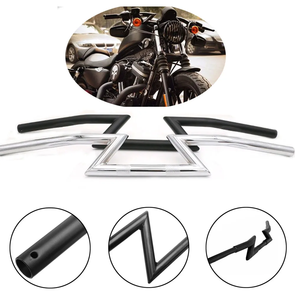 

22mm Black Retro Modified Drag Z Handlebar Front Handle Bar For Harley Sportster Cruises Cruiser Street bike Motorcycle