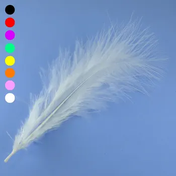 

100pcs Multiple Color Turkey Marabou Blood Quill Woolly Bugger Fly Tying Feather Fly Fishing Lure Making Pink White Black Green