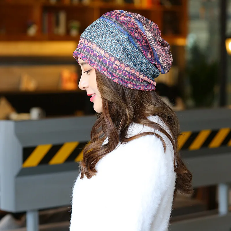

Hot Sale  Casual The Four Seasons Korea Style Hats Female Fashion Cotton Hat Knitting Pile Set Head Cap Warm Outdoor Sport Party