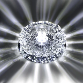 

Downlight SMD 3W 5W LED Downlights crystal lamp Ceiling Spot Light With LED Driver AC110V 220V indoor Decoration